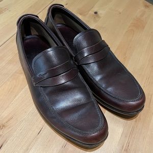 Salvatore Ferragamo brown loafers in great condition.
